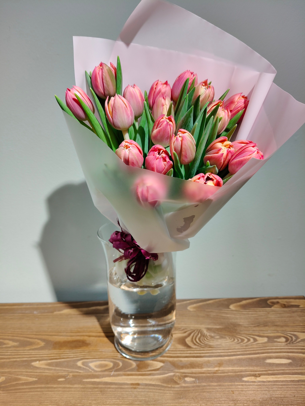 Яркий букет пионовидных тюльпанов (М0060)