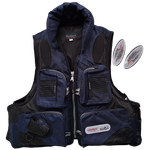 Жилет страховочный Badger Aqua Sport рыбаловный HFM-302-Blue до 120кг -