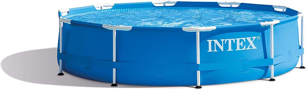 Каркасный бассейн 305х76 см Intex 28200, круглый семейный бассейн для дачи Metal Frame 4485 л