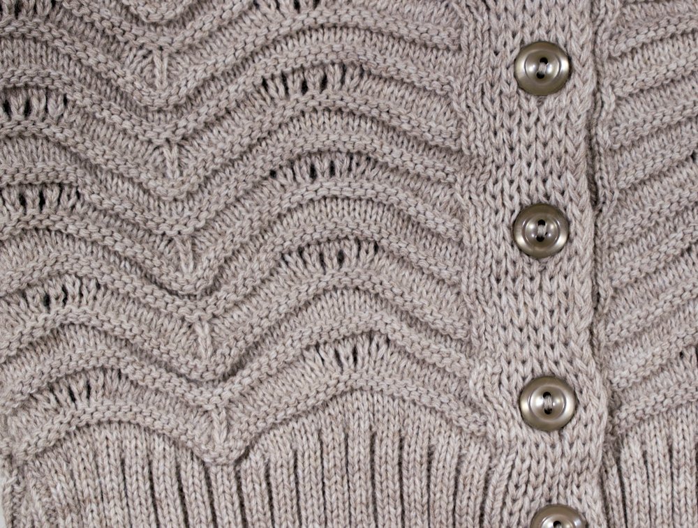 кардиган узор волна 924