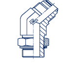 Штуцер FRG45 JIC 3/4 - BSP 3/8