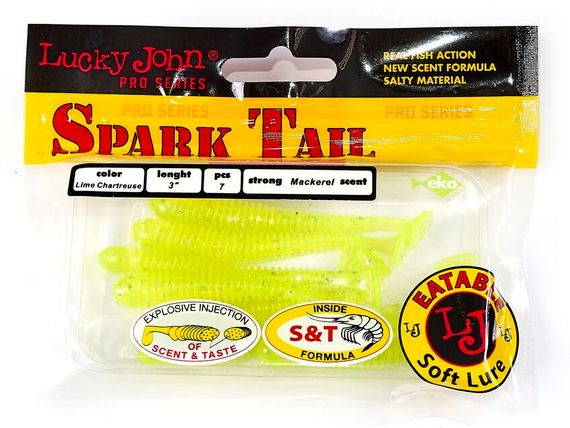 Виброхвосты съедобные LJ Pro Series Spark Tail 3,0in (7,6 см), цв. 071, 7 шт.