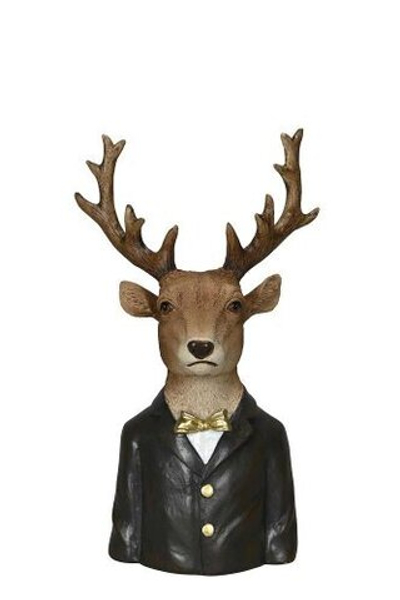 Декор "Бюст оленя" большой 18,5x15,5xH31см Поликерамика