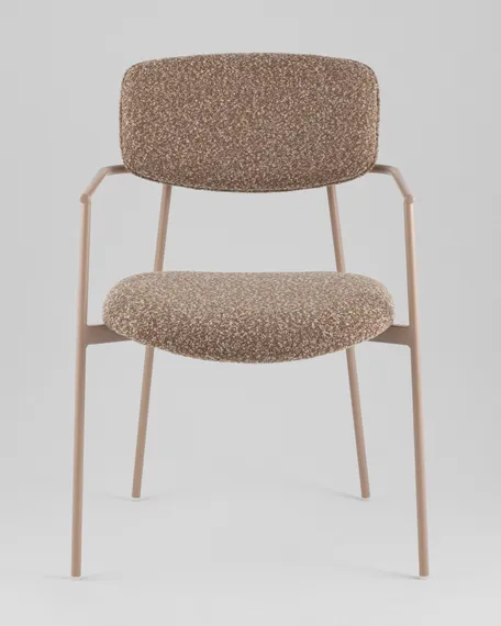 Стул с подлокотниками Talio, коричневый, бежевые ножки