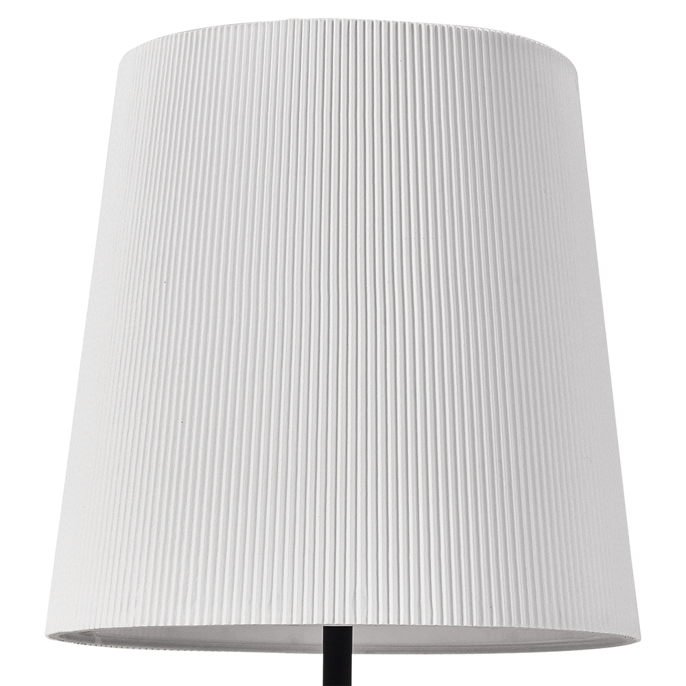 Настольный светильник 1х40Вт Е27, металл/ткань, черный/белый