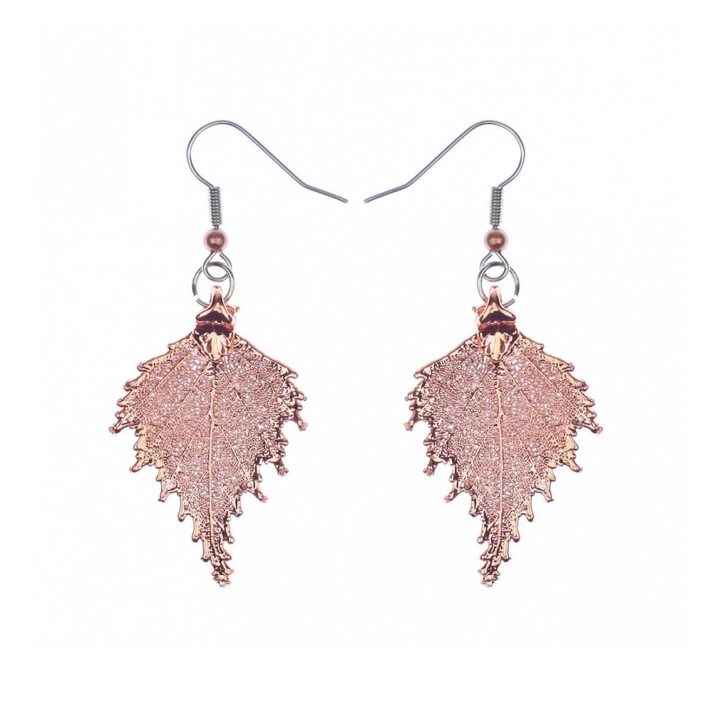 Серьги листья Ester Bijoux Берёза LF95C-RG BR