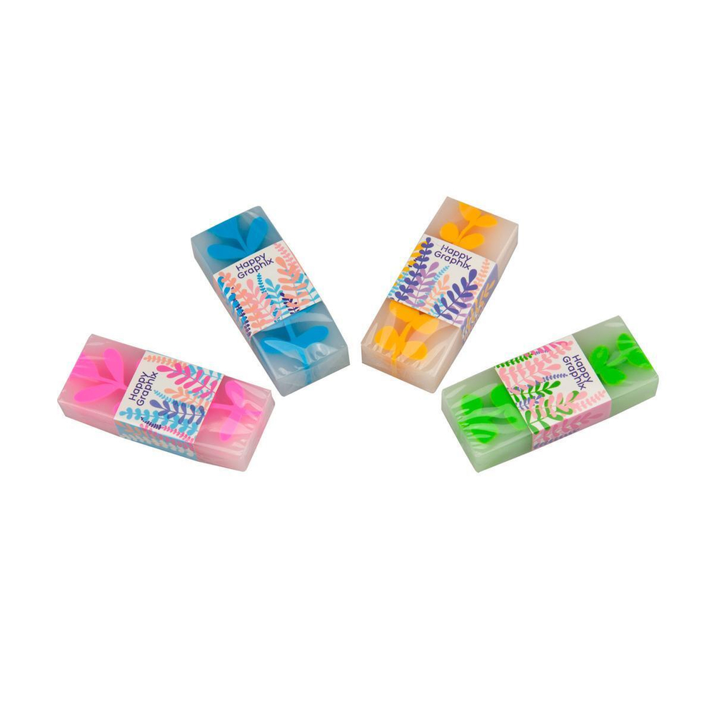 Ластик "HappyGraphix.Spring", 4 цвета (Bruno Visconti)