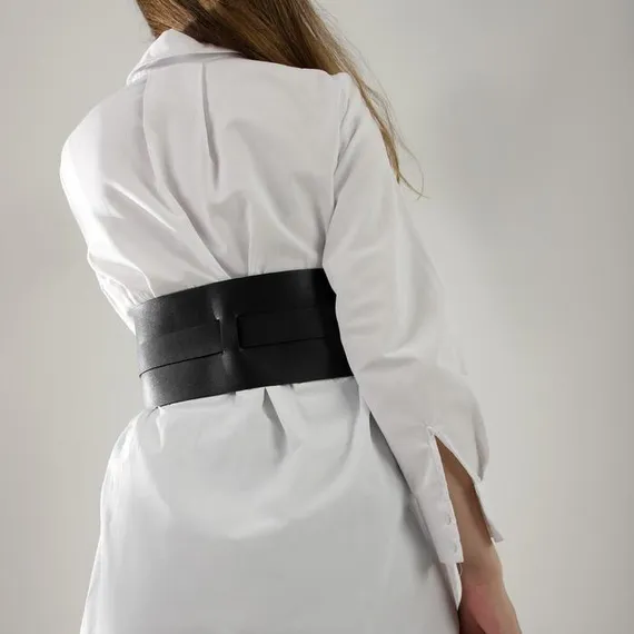 Ремень женский, ширина 16 см, цвет чёрный