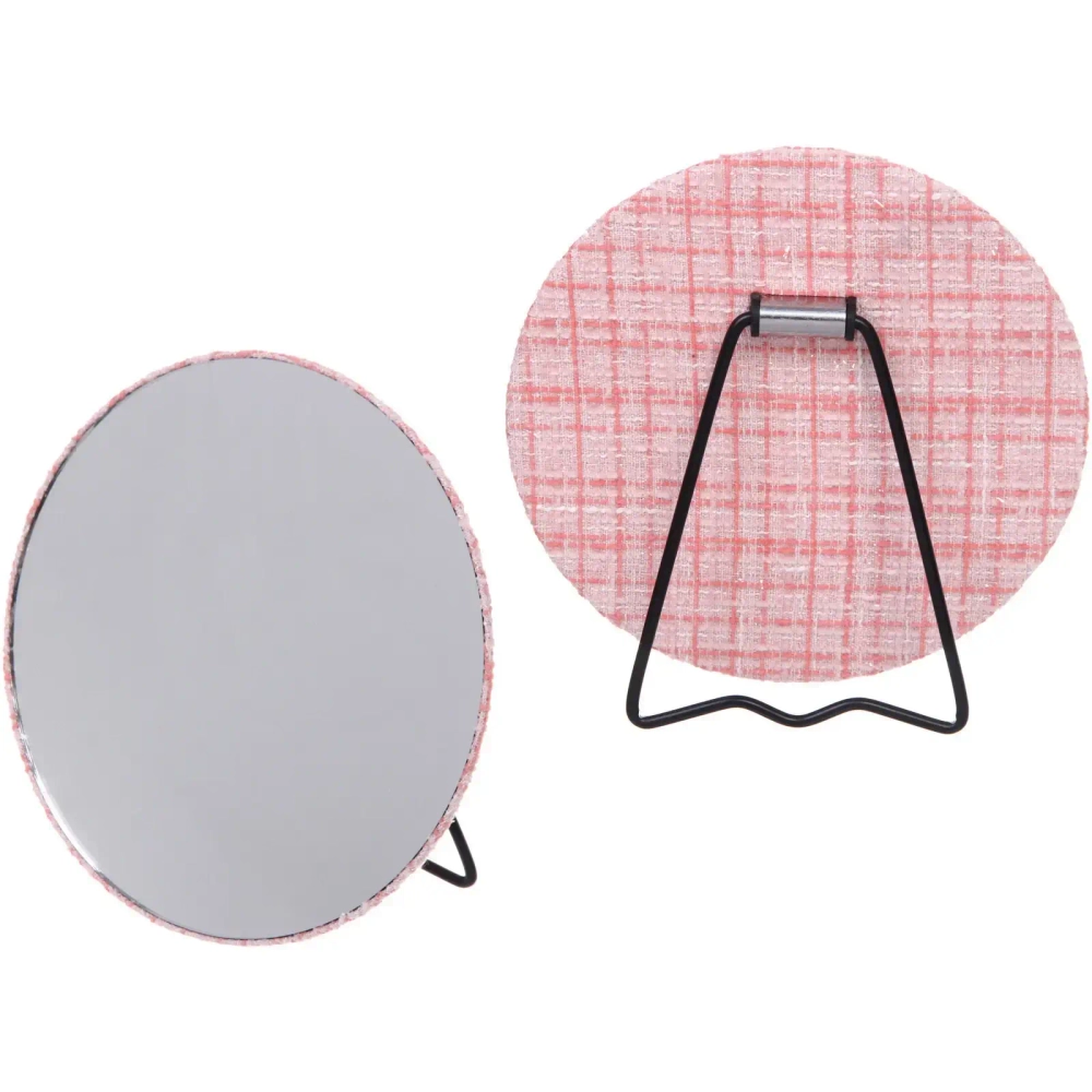 Зеркало настольное «ФРАТЕЛЛИ», пудровый цвет, 15*15см (коробка)