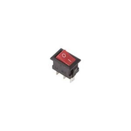 Переключатель клавишный 250В 3А (3с) ON-ON красный Micro REXANT