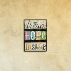 Постер на стекле "Dream Hope Inspire" Декор для дома, подарок