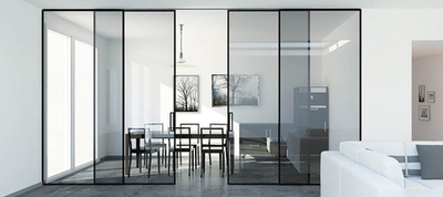 РАЗДВИЖНАЯ СИСТЕМА INSIDE DUO OPENSPACE КРЕПЛЕНИЕ В ПОТОЛОК