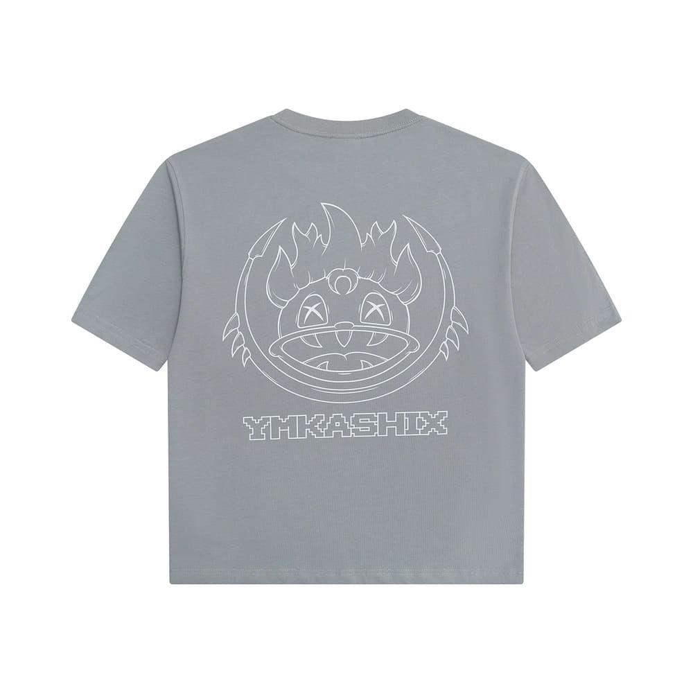 Футболка Ymkashix 8-bit outline серая