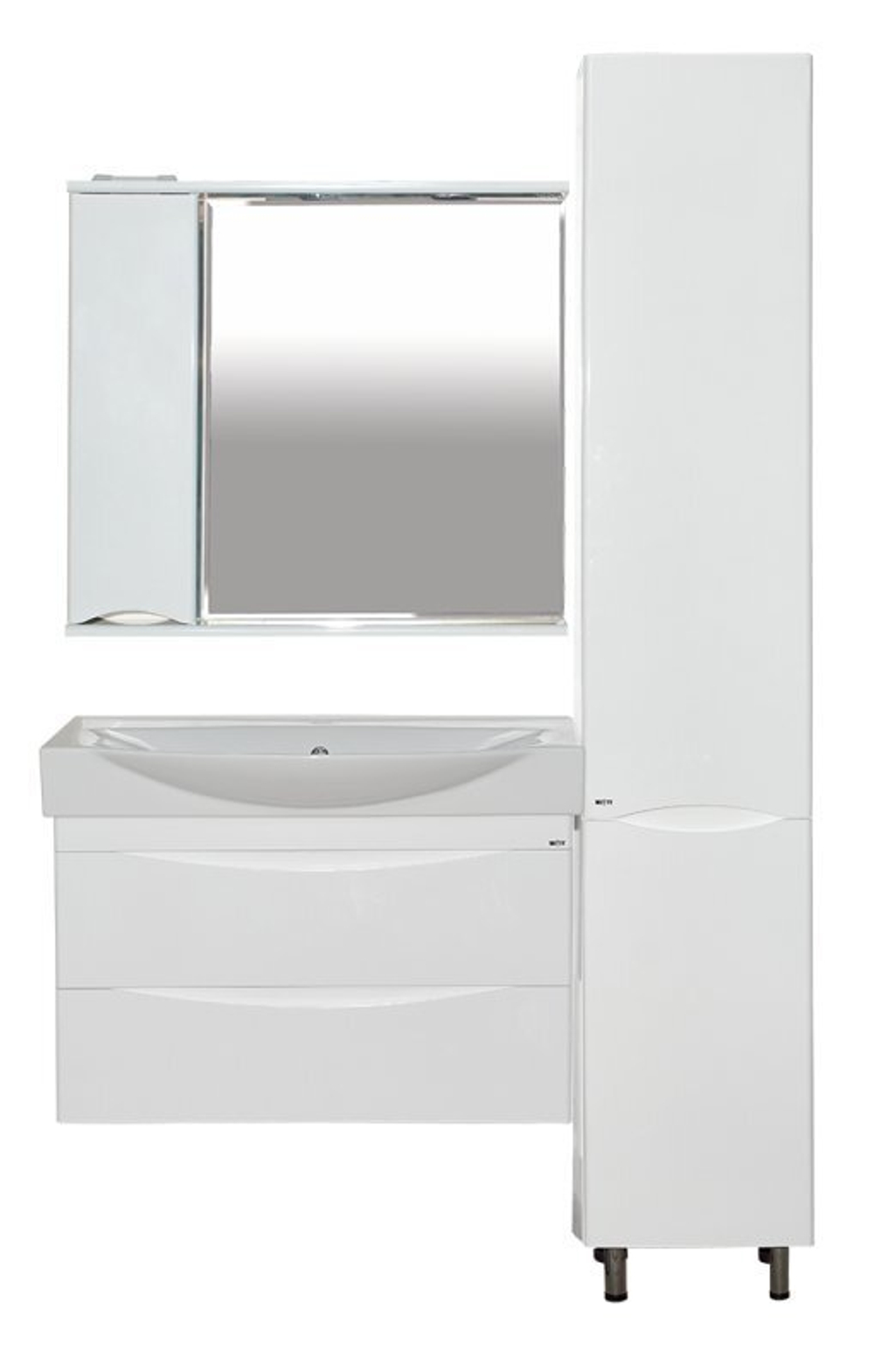 Тумба MISTY Элвис - 85 подвесная 2 ящ.  c умывальником