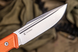 Туристический нож Baikal D2 StoneWash Kydex, G10 Orange