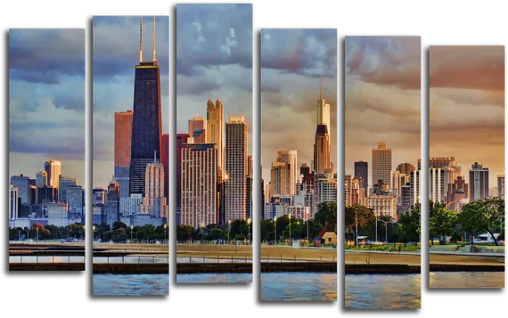 Модульная картина "Городской пейзаж"