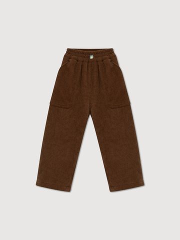 Вельветовые брюки с начесом, Коричневый