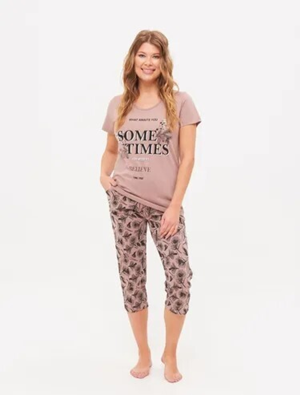 [m]Пижама женская бриджи+футболка КЖ0002 норма