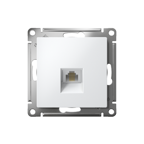Розетка телефонная 1-м СП AtlasDesign RJ11 механизм бел. SE ATN000181