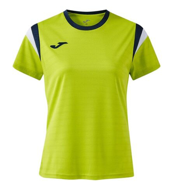 Женская теннисная футболка Joma Terra Short Sleeve - lime dark navy