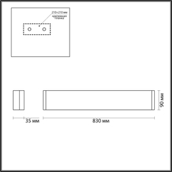 4293/30WL HIGHTECH ODL22 439 белый/металл Настенный светильник IP20 LED 30W 2834Лм 3000K FRAMANT