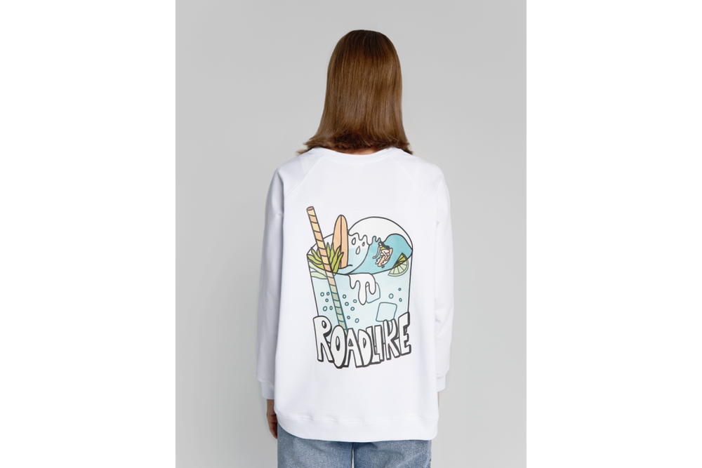 Свитшот RoadLike Ice Surf XS, белый