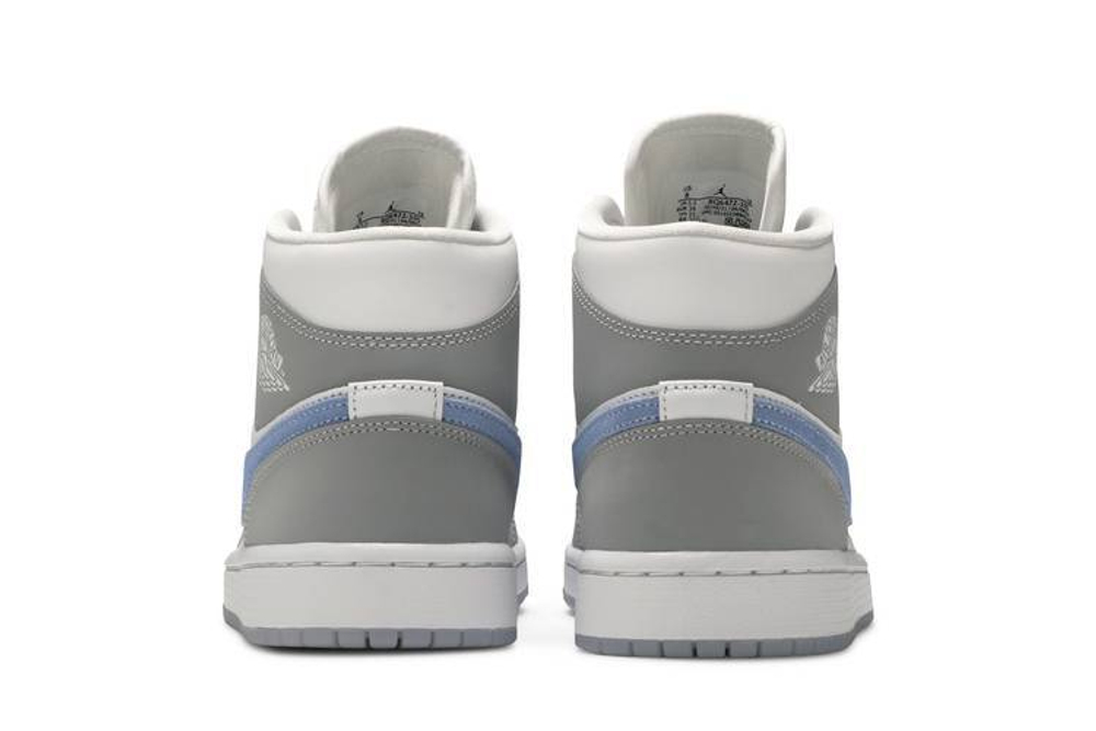 Кроссовки Jordan Air Jordan 1 Mid "Wolf Grey" Dior (Женская размерная сетка)