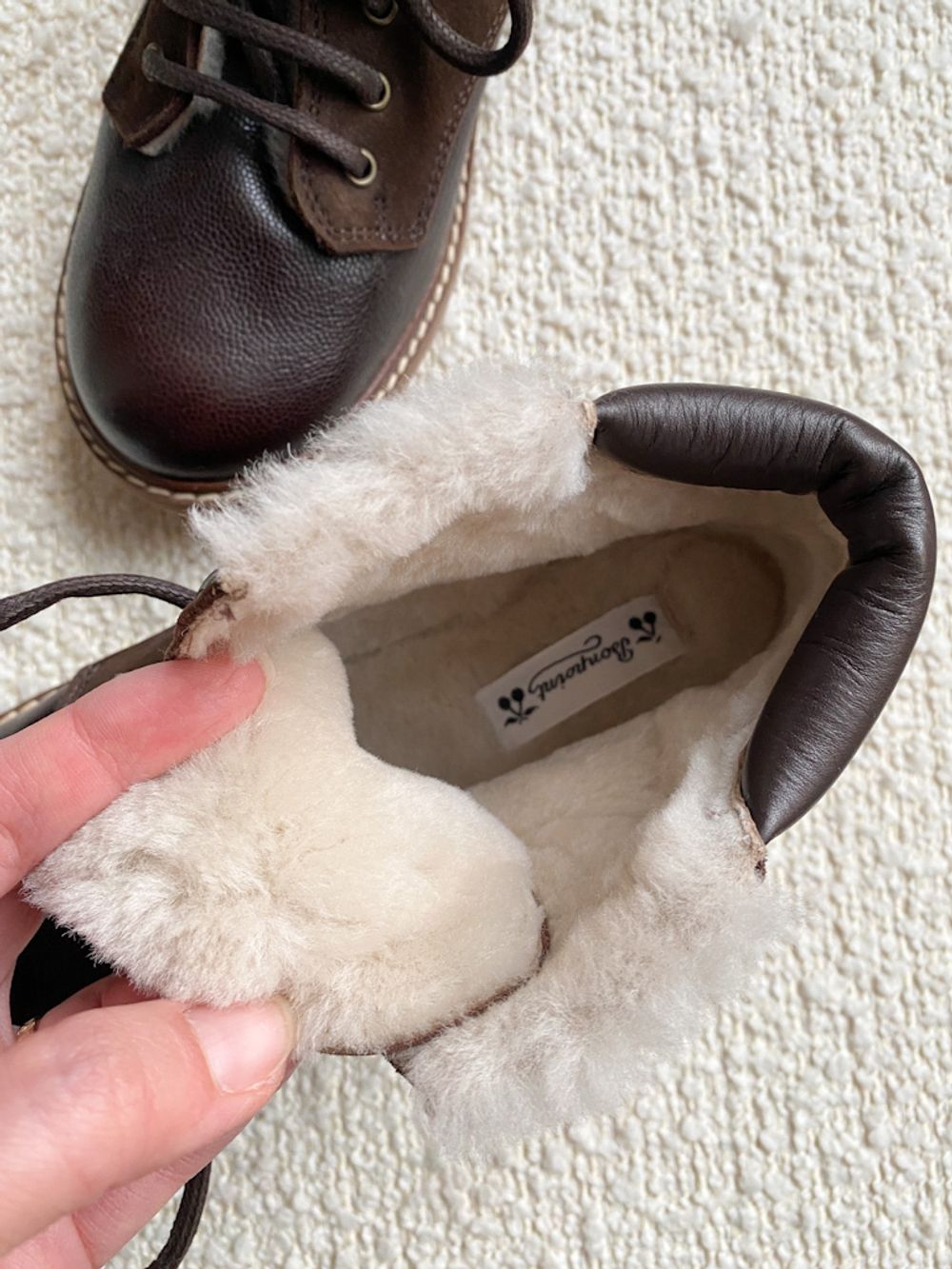 Новые зимние кожаные ботинки Bonpoint, 33