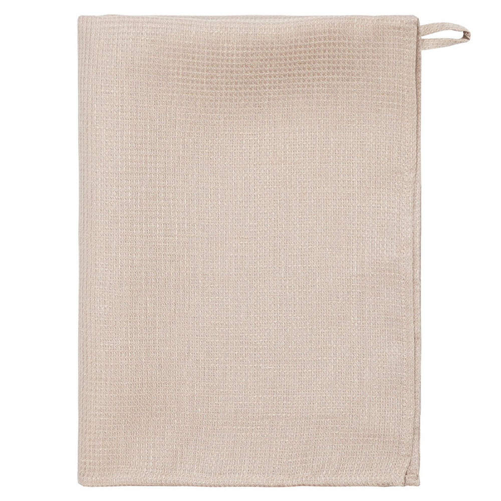 Набор из двух вафельных полотенец изо льна бежевого цвета из коллекции essential, 50х70 см