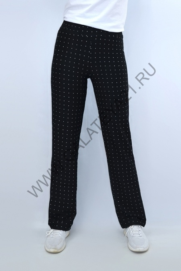 0625 Брюки-клеш / в горошек