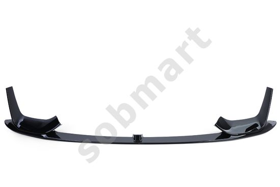 Юбка переднего бампера глянцево - черный V.1 для BMW M3/M4 F80/F82 2013-2019