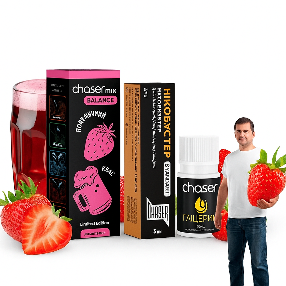 Chaser MIX - Strawberry Kvass (30ml, 5% nic)