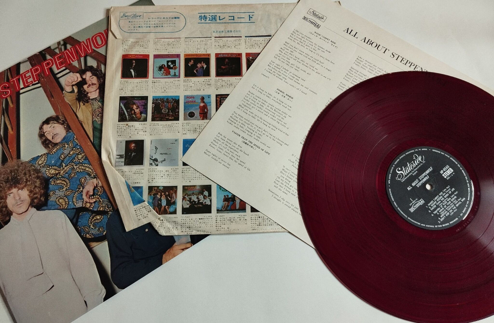 Винтажная виниловая пластинка LP All About Steppenwolf (Japan 1968) (No Obi) (Red Wax Vinyl)