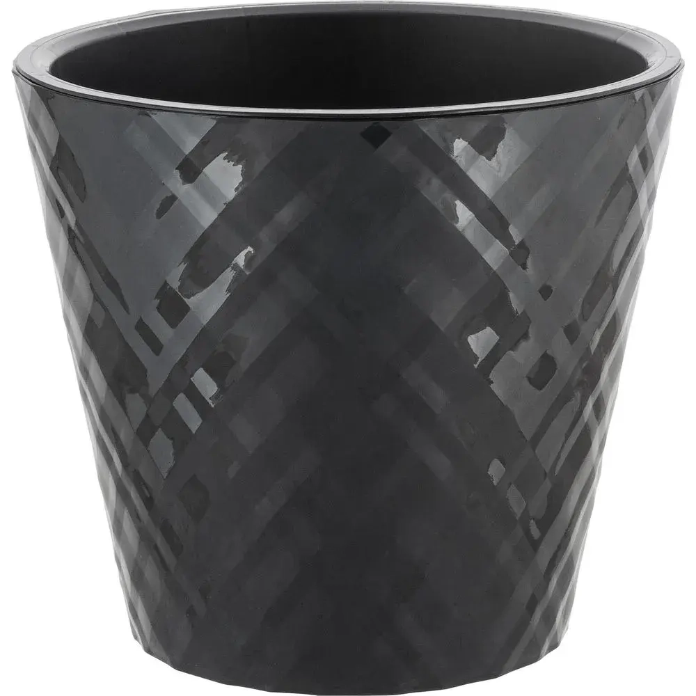 Горшок для цветов InGreen Manhattan D190мм, 3,3л c дренажной вставкой, оникс