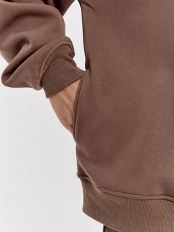 Коричневая утепленная толстовка Otto