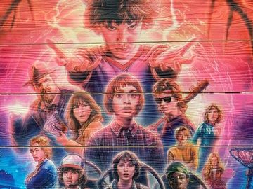 Картина на досках Stranger Things (40х60см)