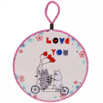 Подставка керамическая 16 см «LOVE» влюбленные котики