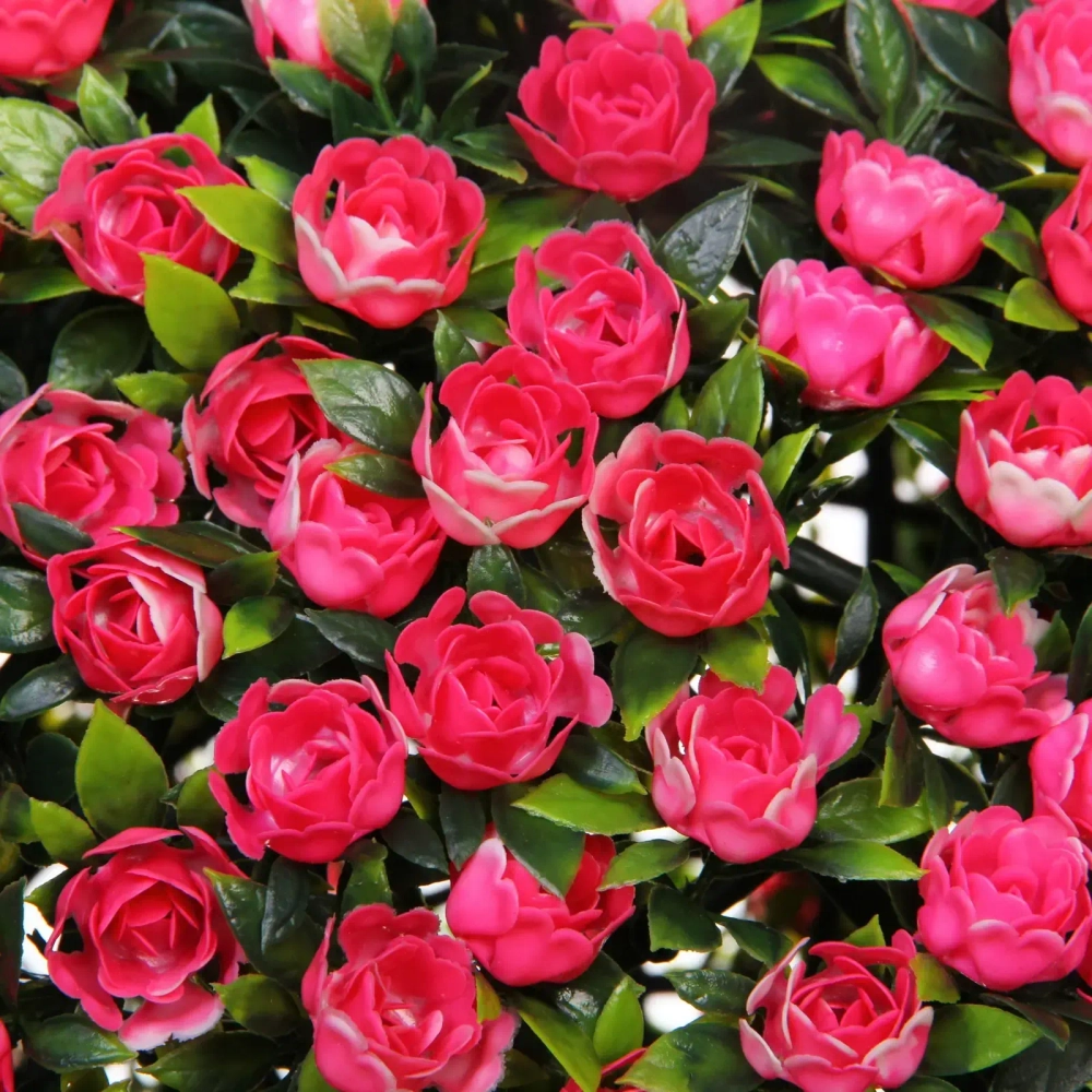 Искусственное растение шар «Самшит» цветы фуксия D-38см Ultramarine