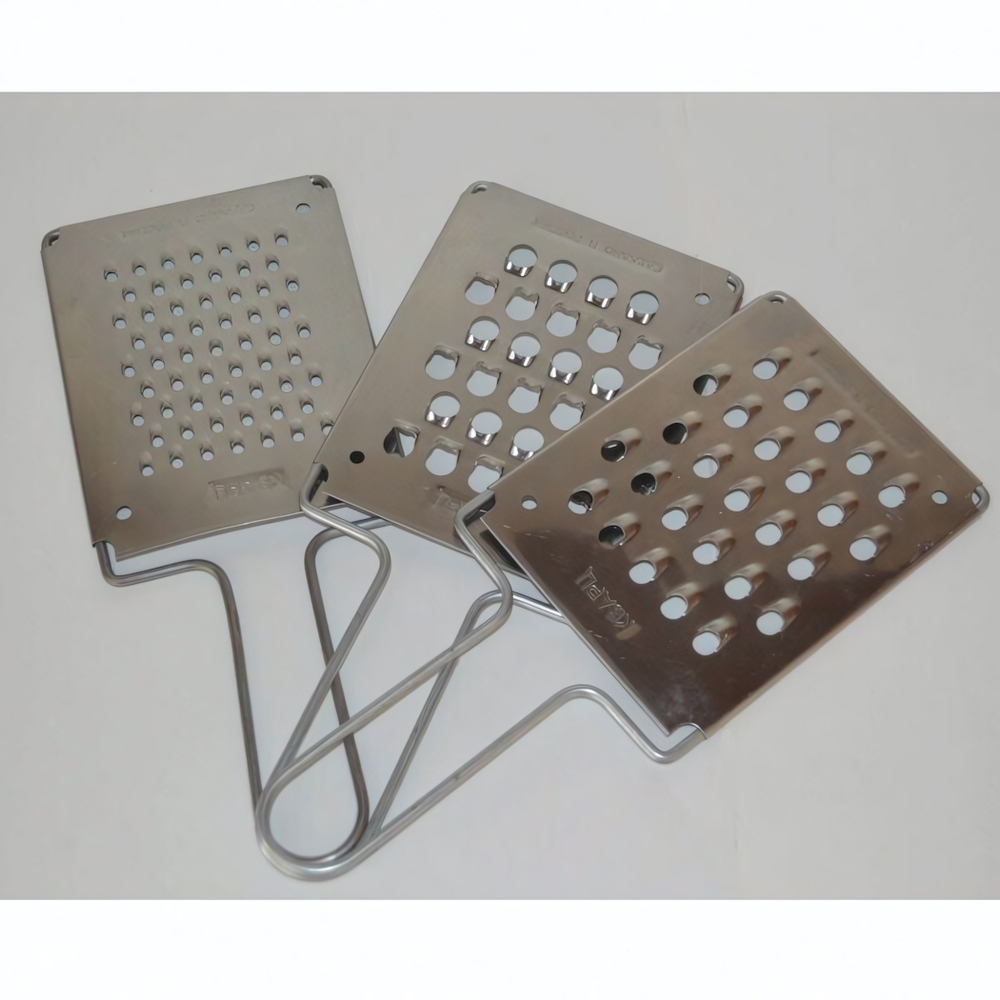 Набор Плоских терок (Морковная+Овощная+Сырная) белая жесть
