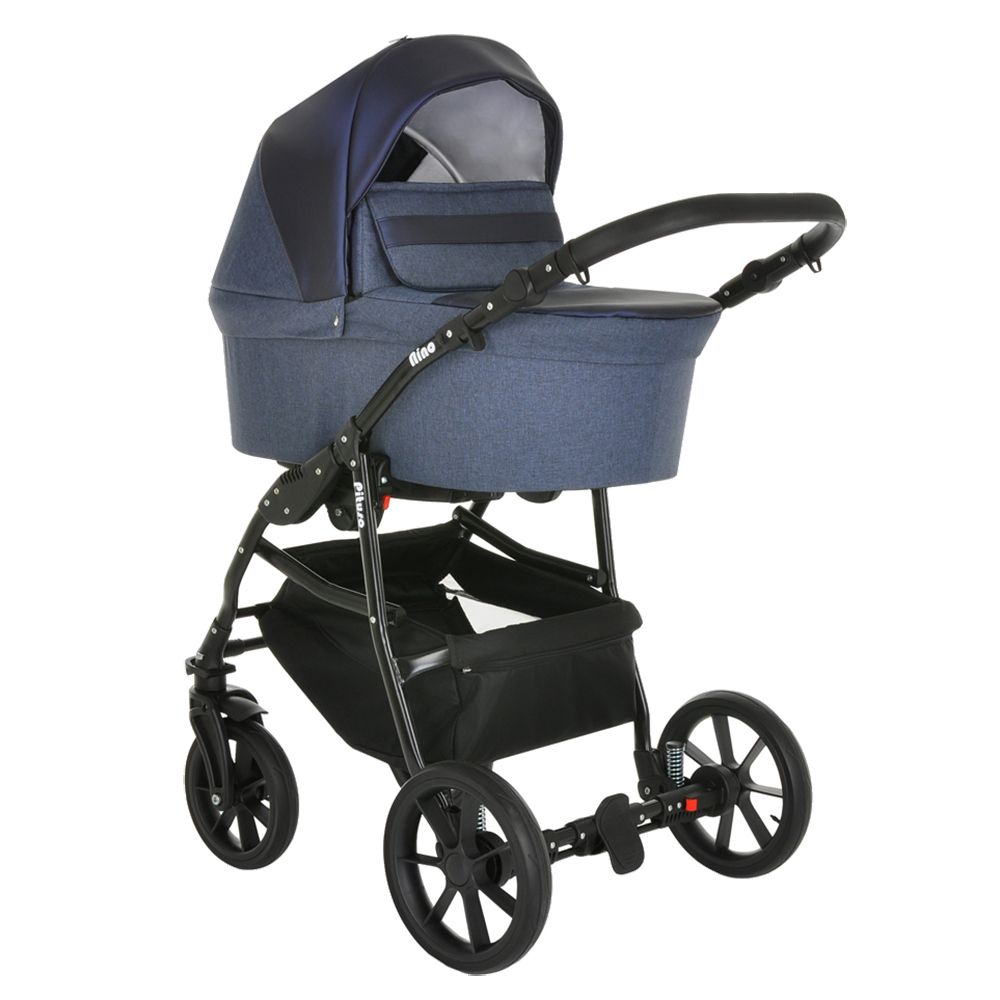 PITUSO Коляска 2 в1 Nino  короб+прогулка Antracyt+Кожа Metalic Grey