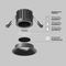 Встраиваемый светодиодный светильник Maytoni Technical Round DL058-12W2.7K-B