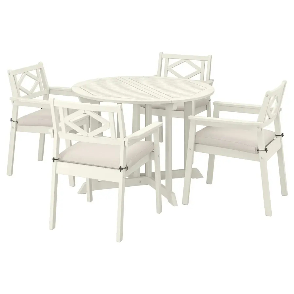 Стол + 4 стула - BONDHOLMEN IKEA/ БОНДХОЛЬМЕН ИКЕА, 115х75 см, белый