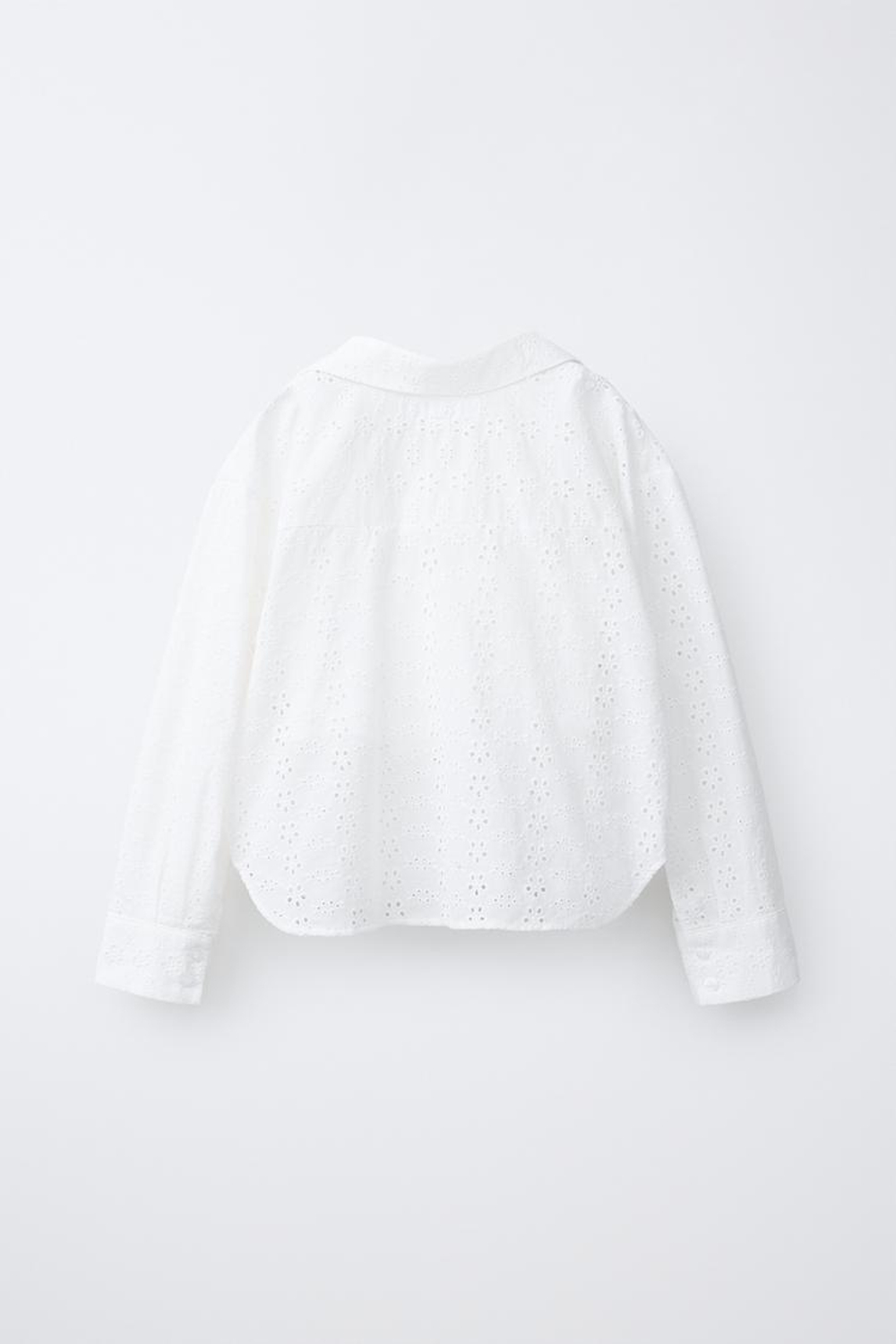 ZARA РУБАШКА И ТОП С ВЫШИВКОЙ ШИФФЛИ, ЖЕЛТОВАТО-БЕЛЫЙ