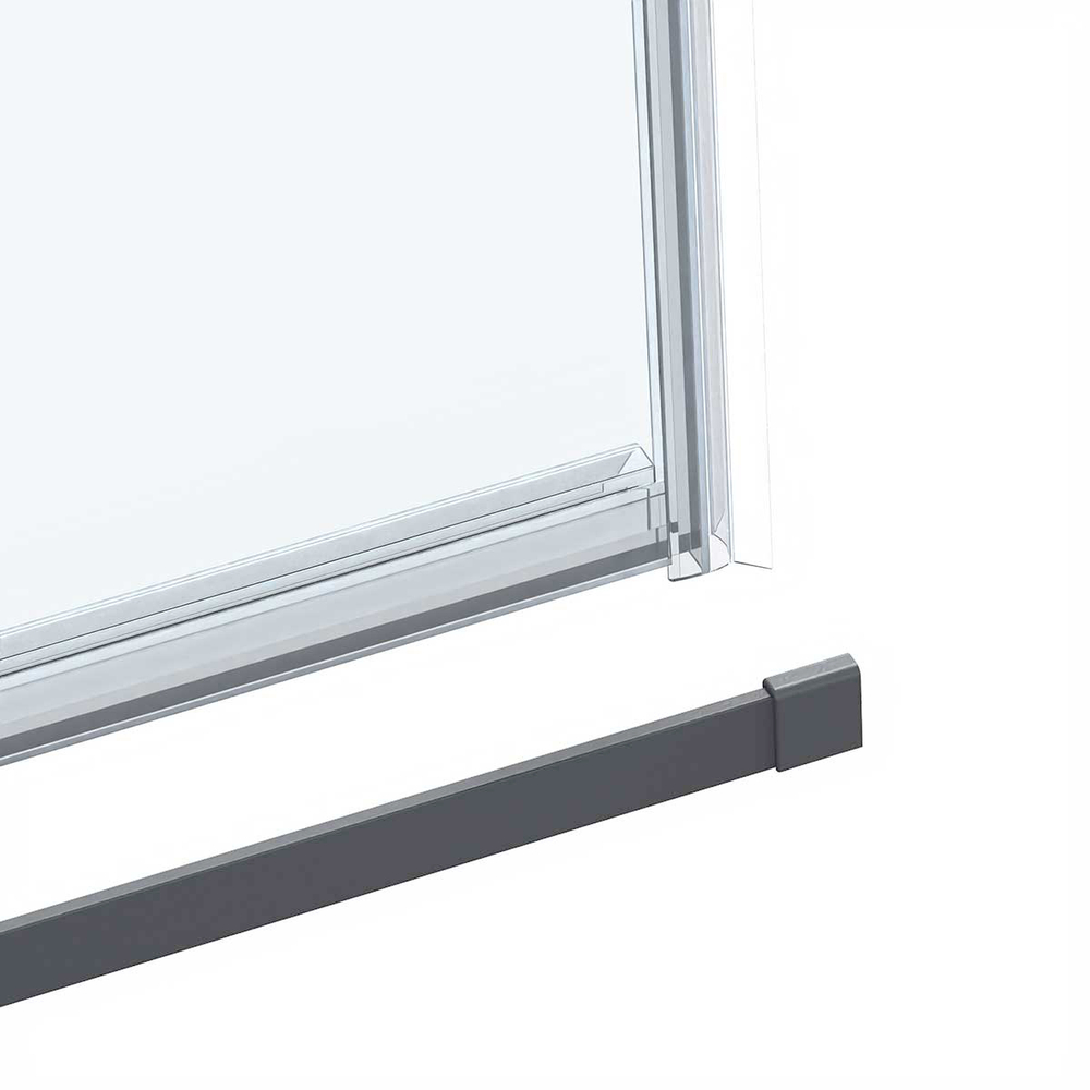 Душевой уголок Комо Софт (Como Soft) Vincea VSR-1CS9013CLGM, 1300*900, вороненая сталь, стекло прозрачное