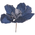 Украшение новогоднее «Пуансеттия - Волшебство» 20 см, Сапфир