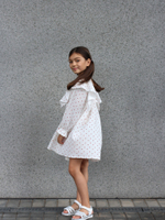 Платье с рукавом из муслина «Сердечки»