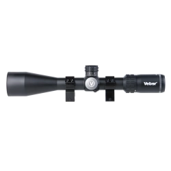 Прицел оптический Veber Пневматика III 6-24X50 SF IR - вид сбоку с логотипом Veber