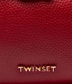 Кожаная сумка-мессенджер TWINSET - красный(242TD8373)