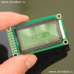 Дисплей LCM 0802A -5V- зеленый