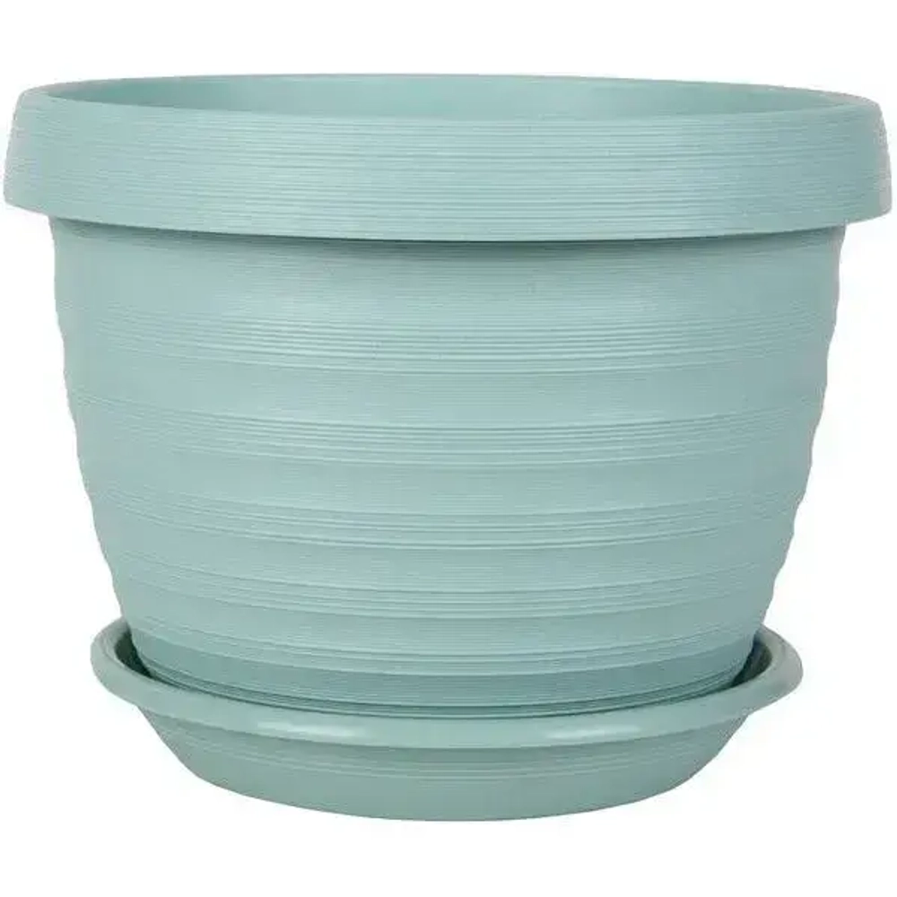 Горшок Толедо, D24, 4,5 л, мята с поддоном цветочный горшок